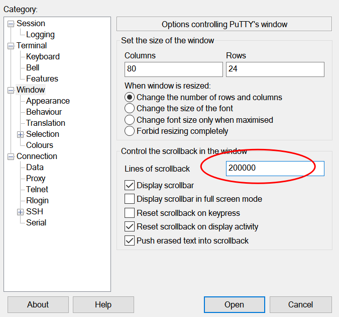 Putty: Simple trick to log all session output by default